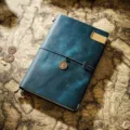 Vintage crazy horse leer reiziger notebook TN dagboekplanner met metalen clip en bedel. - Model A5 / Blauw