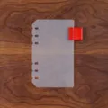 Matte transparante PP ringband scheidingswand met rode lederen penhouder voor notitieblokken - A6 / Plantaardig Gelooid Leer Rood