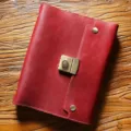 A5 Vintage Echtleder Ringbuch Passwort Notizbuch Buro Geschaftsreise Rotes Tagebuch - Weinrotes Crazy Horse