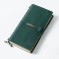 Green leather traveler notebook vintage journal handmade crazy horse leather diary notepad - Regular Fit / Crazy Horse Dark Green