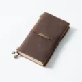 Vintage brown leather traveler notebook handmade crazy horse journal daily planner notepad - Portable Size / Crazy Horse Coffee