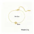 Bracciale a fiore di camelia dorato con catena di estensione, 2,3g - Bracciale / 16+5cm / Oro