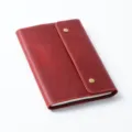 Copertina in vera pelle per taccuino A5 A6 agenda protettiva bottone a pressione rosso - Bordeaux Crazy Horse (Include inserto)