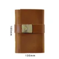Handgemachte Vintage Leder A6 Passwort Schloss Notizbuch Retro Tagebuch Journal braun - Liniertes Ersatzmine 96 Blatt / A6 Crazy-Horse-Leder Braun