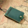 Mini Leder Taschennotizbuch Vintage Retro Tagesplaner tragbares Notizbuch Notizheft grün - Dunkelgrün