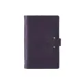 Lila Leder Tagebuch Planer Notizbuch mit Riegelverschluss und Nieten fur Buro und Schule. - Leeres Dowling-Papier 96 Blatt (A6) / Lila
