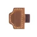 Vintage Echtleder magnetischer Stiftehalter und Retro Lesezeichen Clip mit Gummiband. - Crazy Horse Braun