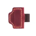 Echtleder magnetischer Stiftehalter Retro Lesezeichen Clip elastische Schlaufe Notizbuch - Crazy Horse Weinrot