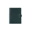 Grünes Vintage Leder Ringbuch Notizbuch Variante mit Riemenverschluss für Büro und Planung. - Leeres Dowling-Papier 96 Blatt (A7) / Dunkelgrün