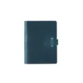 Vintage Leder Notizbuch Tagebuch Planer mit praktischem Druckknopf Verschluss fur Buro. - Leeres Dowling-Papier 96 Blatt (A7) / Verblasstes Blau