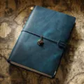 Carnet de voyage en cuir bleu fonce journal retro vintage bloc-notes creatif de luxe - Modèle A5 / Bleu Crazy Horse
