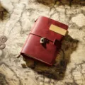 Vintage Crazy Horse Leather Traveler Notebook Retro Journal Diary Handmade Loose Leaf - Passport Size / Burgundy