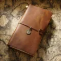 Carnet de voyage en cuir veritable vintage journal style retro papeterie creative. - Coupe régulière / Marron Crazy Horse