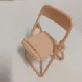 Mini foldable phone stand chair macaron desktop decoration cute portable bracket holder - Dusky Pink