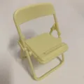 Mini folding chair phone stand desktop cute holder for smartphone wireless earphones yellow - Lemon Yellow
