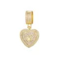 Élégant pendentif cœur doré avec la lettre Q et zircons pour collier personnalisé - Style Lettre Q (Pendentif Uniquement) / Or