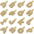 Gold bubble initial pendants A-P with micro-pave cubic zirconia for hip-hop necklaces - Letter A Style / 20x29mm / Gold