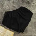 Comfortable women's lightweight black safety shorts, loose fitting lounge sleep pants - S / Bottoms / Black