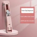Rosa Mini-Klammerspender für Papierbindung, Nachfüllklammern sind nicht enthalten - Rosa (Keine Nachfüllklammern) / 1 Stück