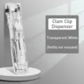 Minimalistischer transparenter weißer Klammer-Abroller für professionelle Papierbindung - Transparent Weiß (Keine Nachfüllklammern) / 1 Stück