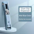Professional mist blue clam clip dispenser for student school office stationery - Mist Blue (No Refill Clips)