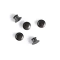 Premium black metal zinc alloy replacement pin backs clutches for enamel brooches - Black (BRPJ036) / 5 Pieces/Pack