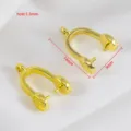 Gold-colored bamboo style pinch bails findings for DIY jewelry making pendants 14mm - Bamboo Joint Pattern (PP4469) / 14x9mm / Imitation Gold
