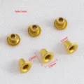 Mini ojales y remaches de latón de 2.8mm para zapatos de muñeca y DIY - 50 Unidades/Paquete (2.8x2.5mm) / Bronce