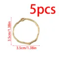 Ciondolo circolare minimalista in acciaio inossidabile dorato per gioielli DIY set da 5 - 5 Pezzi / 35mm Oro