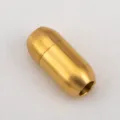 Chiusura magnetica ovale in acciaio inossidabile dorato spazzolato per bracciali DIY - Grande (8x17mm) / Oro