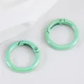25mm iridescent mint green alloy spring O-ring carabiner for DIY keychain accessories - 25mm (10 Pieces/Pack) / Mint Green