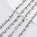 Unique retro stainless steel cat paw shaped chain links for DIY necklace and jewelry - Little Pony / 5x8mm (1 Meter/Pack) / Steel