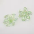 Cuentas de acrílico de iris verde translúcido para horquillas y joyas de bricolaje - 20 Piezas/Paquete / Verde