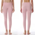 Pantaloni yoga senza cuciture vita alta donna, effetto push up fitness sport leggings - Rosa chiaro