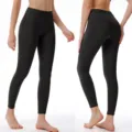 Leggings de yoga noirs taille haute pour femme, collants de sport sans coutures pour fitness. - S / Noir