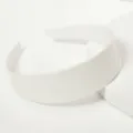 Base per cerchietto largo in plastica bianca solida per accessori per capelli fai-da-te - 5 Pezzi / 38mm / Bianco