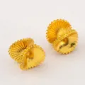 Coppette per perline dorate con bordo ondulato per creazione di gioielli fai da te e hobby - 10 Pezzi/Confezione / Oro