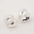 Coppette per perline ondulate color argento per la creazione di gioielli fai da te - 10 Pezzi/Confezione / Argento lucido