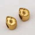 Premium gold-plated 304 stainless steel teardrop spacer beads for DIY jewelry making - Style A / 10 Pieces Pack / Gold