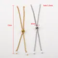 Verstelbare 304 roestvrijstalen boxketting met schuifkralen voor doe-het-zelf sieraden - 1 Stuk (13cm) / 18K goud