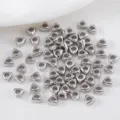 Polished silver triangular spacer beads for DIY jewelry making and bracelet craft - 6mm Triangle Spacer Bead / 10 Pieces Pack / Silver