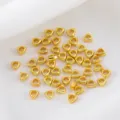 18K gold plated copper triangular spacer beads for DIY bracelet jewelry making accessories - 4mm Triangle Spacer Bead / 10 Pieces Pack / Gold