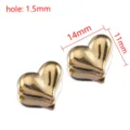 Metallic gold heart-shaped acrylic spacer beads 14mm x 11mm for DIY jewelry making - Small (AFJ1084) / 10 Pieces/Pack (14x11mm) / Gold