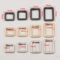 Various sizes of square metal spring ring carabiner clasps for bags in three finishes - 16mm / Gunmetal