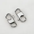 High-quality 304 stainless steel lobster clasp buckle for DIY jewelry necklace bracelet - 4 Pieces/Pack (11.6x22.3mm) / Steel