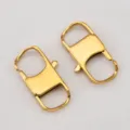 Polished gold 304 stainless steel lobster clasps for jewelry making projects - 4 Pieces/Pack (15x27.3mm) / Gold