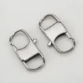 High-quality 304 stainless steel dual lobster clasp connector for jewelry making - 4 Pieces/Pack (15x27.3mm) / Steel