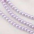 Light purple glass pearl round beads for DIY jewelry making - Taro Purple / 1 Strand of Approx 150 Pcs (6mm)