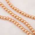 High-gloss champagne imitation pearl round beads for DIY jewelry making accessories - Light Champagne Gold / 1 Strand of Approx 150 Pcs (6mm)