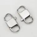 Premium 304 stainless steel lobster clasps for necklace and bracelet jewelry making - 4 Pieces/Pack (17.6x32mm) / Steel